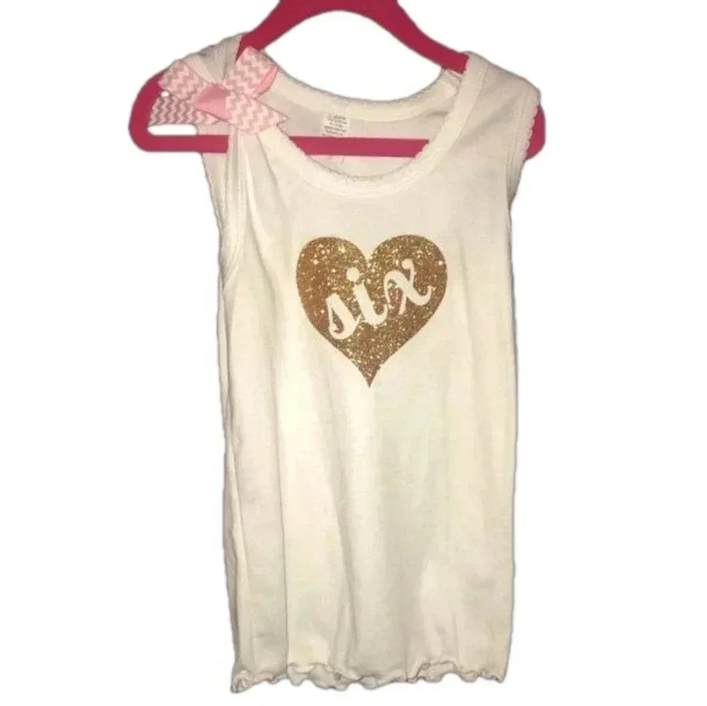 GORGEOUS BDAY SHIRT “6TH” SIZE 6